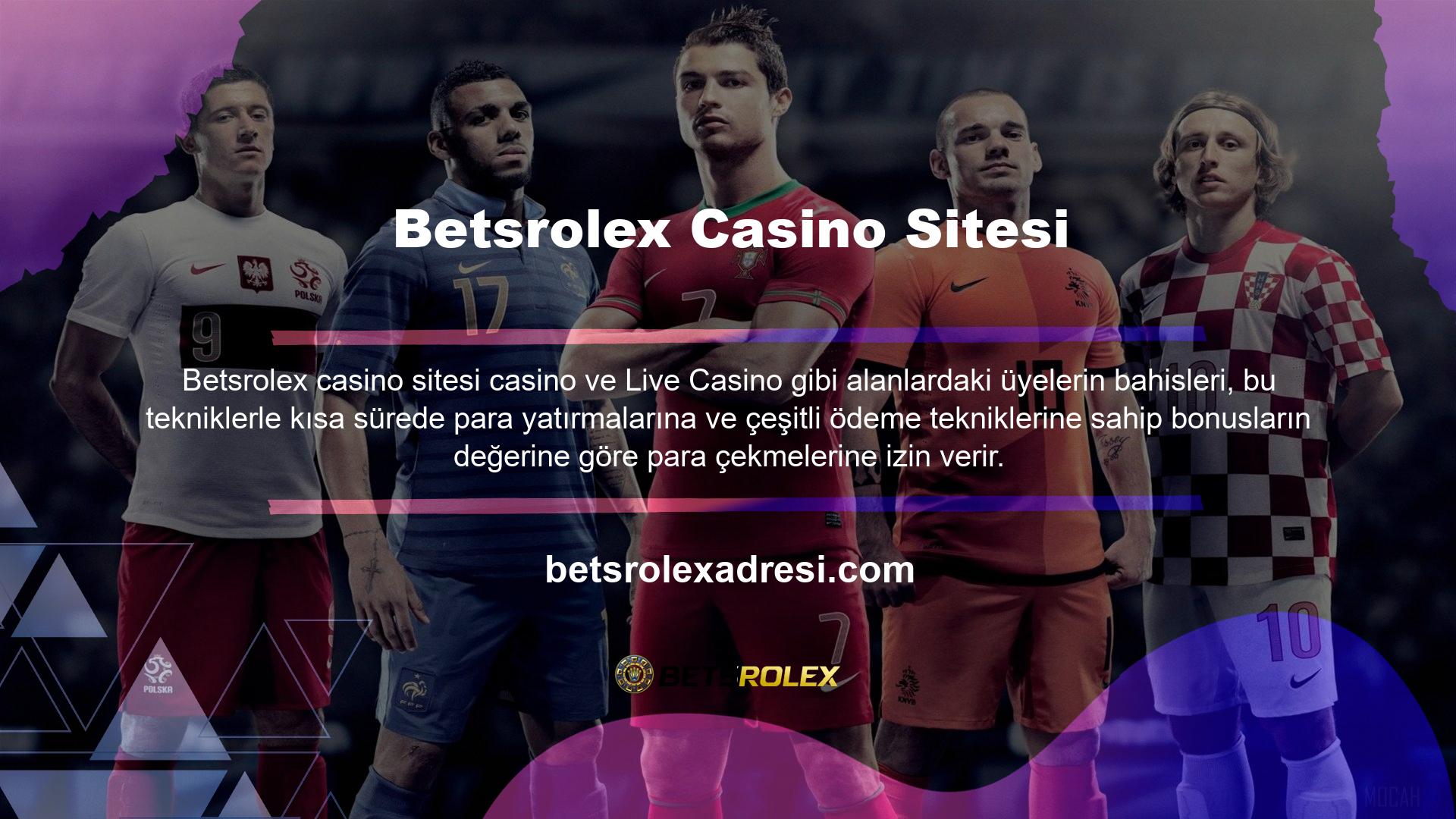 Sanal oyunlar, canlı bahis oyunları, para yükleme kampanyaları da müşteriler için üstün hizmet sunumunu basitleştirir